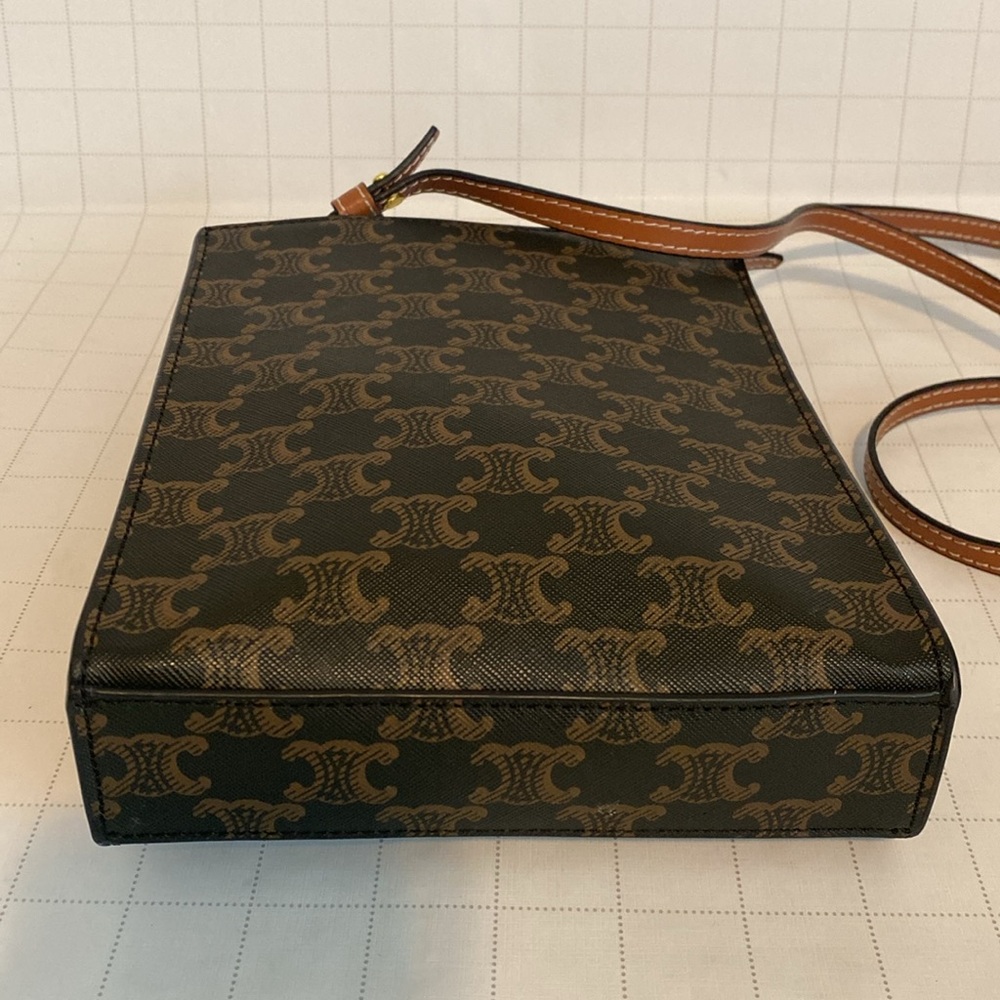 Celine Brown & Black Triomphe Mini Bag - Picture 4 of 12
